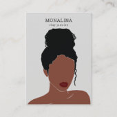 Vrouw Tekening | Moderne sierjuwelenvertoning Visitekaartje (Voorkant)