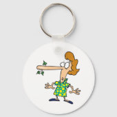 Vrouw Telling Lies Sleutelhanger (Voorkant)