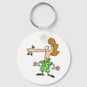 Vrouw Telling Lies Sleutelhanger (Achterkant)