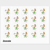 Vrouw Telling Lies Vierkante Sticker (Vel)
