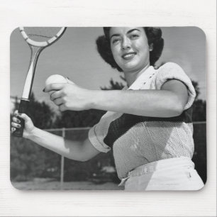 Vrouw Tennis 3 Muismat