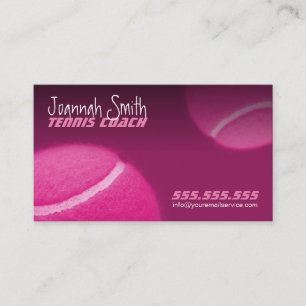 Vrouw Tennis Coach Card - Tennis Instructore Visitekaartje