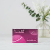 Vrouw Tennis Coach Card - Tennis Instructore Visitekaartje (Staand voorkant)