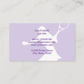 Vrouw Tennis Coach visitekaartje template (Achterkant)