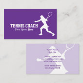 Vrouw Tennis Coach visitekaartje template (Voorkant / Achterkant)