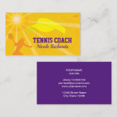 Vrouw Tennis Coach visitekaartje template (Voorkant / Achterkant)