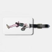 Vrouw Tennis Player Bagagelabel (Achterkant horizontaal)
