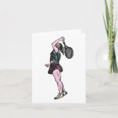 Vrouw Tennis Player Kaart (Voorkant)