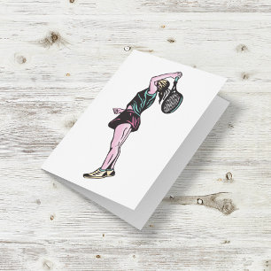 Vrouw Tennis Player Kaart