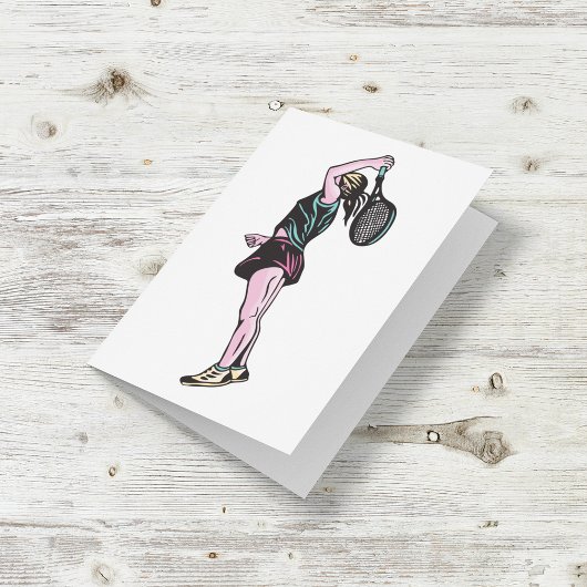 Vrouw Tennis Player Kaart