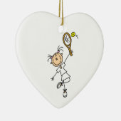 Vrouw Tennis Player Keramisch Ornament (Rechts)