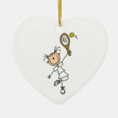 Vrouw Tennis Player Keramisch Ornament (Voorkant)