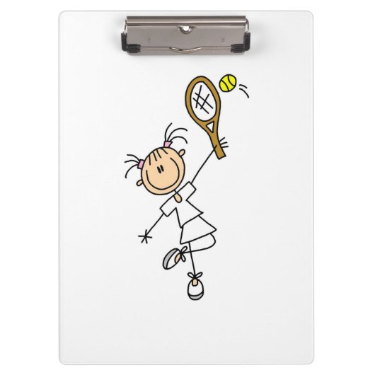 Vrouw Tennis Player Klembord (Voorkant)