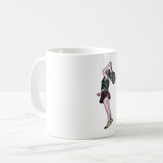 Vrouw Tennis Player Koffiemok (Voorkant links)
