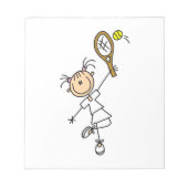 Vrouw Tennis Player Notitieblok (Voorkant)