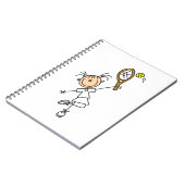 Vrouw Tennis Player Notitieboek (Linkerzijde)