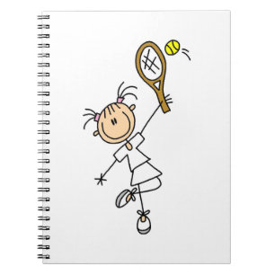 Vrouw Tennis Player Notitieboek
