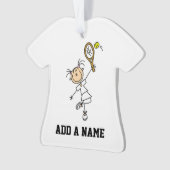 Vrouw Tennis Player Ornament (voorkant)