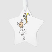 Vrouw Tennis Player Ornament (voorkant)