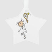 Vrouw Tennis Player Ornament (voorkant)
