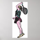 Vrouw Tennis Player Poster (Voorkant)