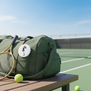 Vrouw Tennis Player Ronde Button 7,6 Cm