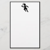 Vrouw Tennis Player - Tennis-symbool Briefpapier (Voorkant)