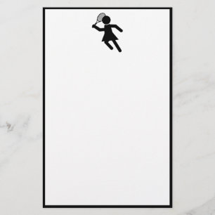Vrouw Tennis Player - Tennis-symbool Briefpapier