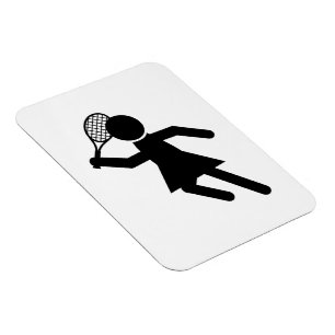 Vrouw Tennis Player - Tennis-symbool Magneet