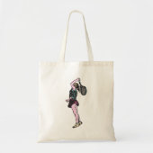 Vrouw Tennis Player Tote Bag (Voorkant)