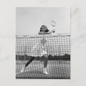 Vrouw Tennis spelen Briefkaart (Voorkant)