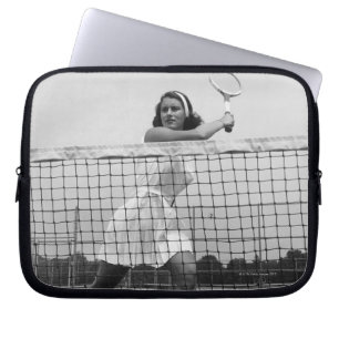 Vrouw Tennis spelen Laptop Sleeve