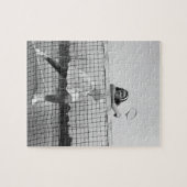 Vrouw Tennis spelen Legpuzzel (Horizontaal)