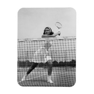 Vrouw Tennis spelen Magneet