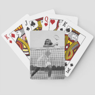 Vrouw Tennis spelen Pokerkaarten