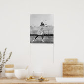 Vrouw Tennis spelen Poster (Keuken)