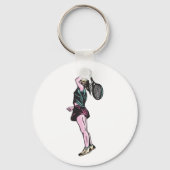 Vrouw tennisser. sleutelhanger (Achterkant)