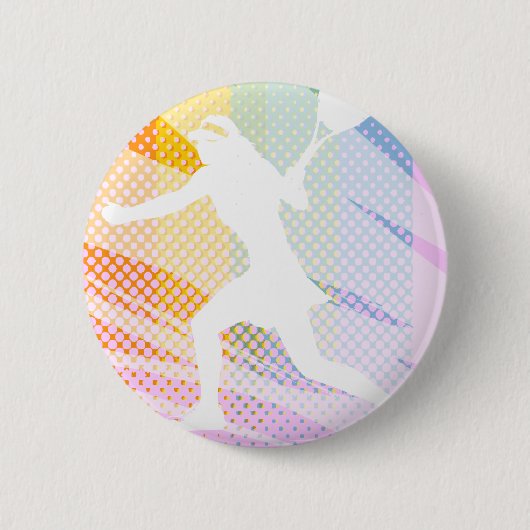 Vrouw tennisspeler maar verder ronde button 5,7 cm (Voorkant)