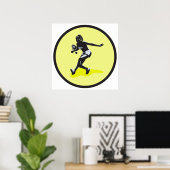 vrouw tennisspeler poster (Thuiskantoor)