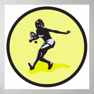 vrouw tennisspeler poster