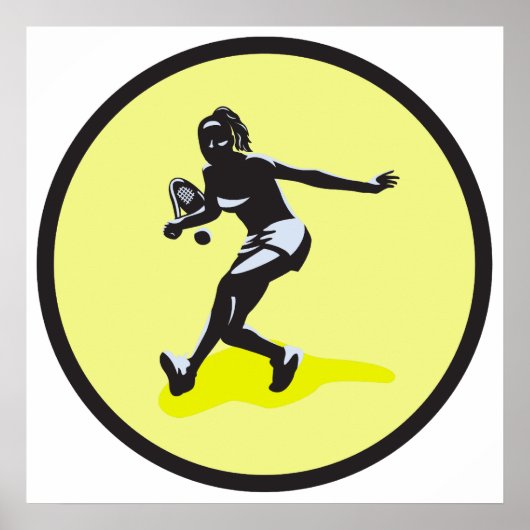 vrouw tennisspeler poster (Voorkant)