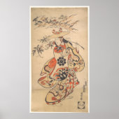  vrouw tijdens het Tanabata Festival Poster (Voorkant)