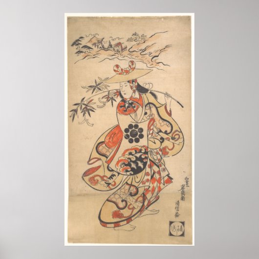  vrouw tijdens het Tanabata Festival Poster (Voorkant)