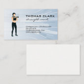 Vrouw tilt gewichten | Fitness Visitekaartje (Voorkant / Achterkant)