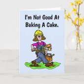 Vrouw timmerman, bouwer verjaardag Kaart (Gele Bloem)