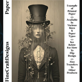 Vrouw, Top Hat & Veil, Ogen Verborgen CS1 Craft Pa