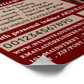 Vrouw trainer, persoonlijke trainer, gym Advertere Poster (Hoek)