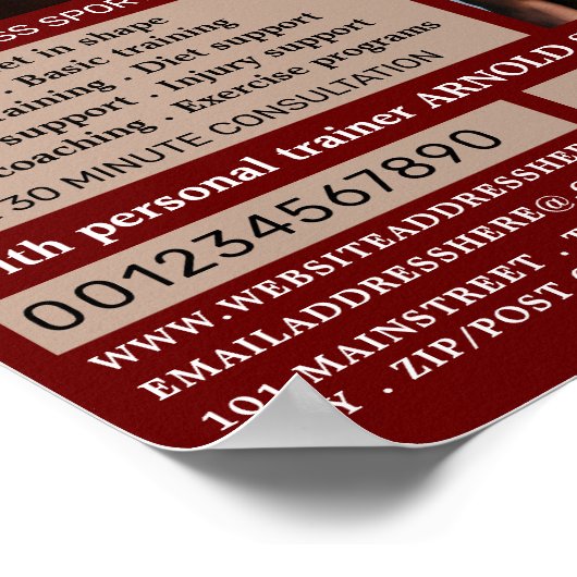 Vrouw trainer, persoonlijke trainer, gym Advertere Poster (Hoek)