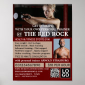 Vrouw trainer, persoonlijke trainer, gym Advertere Poster (Voorkant)