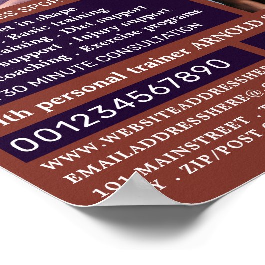 Vrouw trainer, persoonlijke trainer, gym Advertere Poster (Hoek)